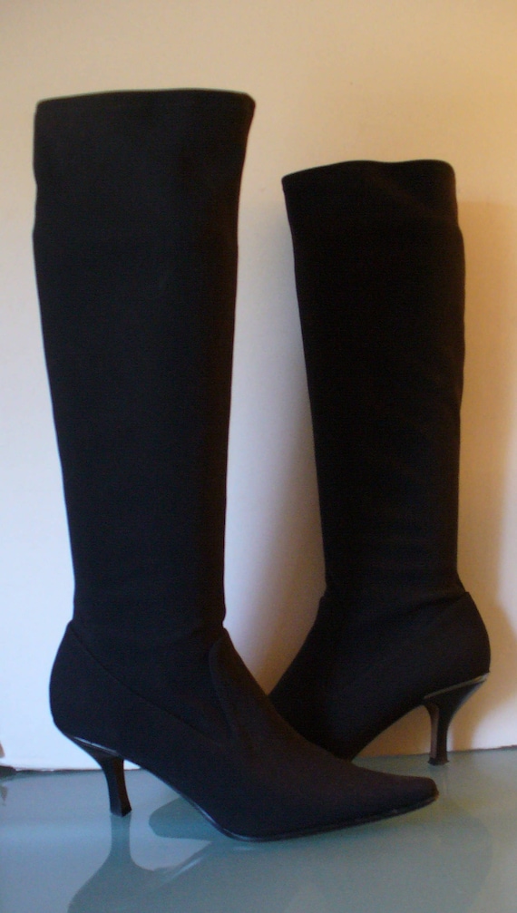 Aldo High Stretch Black Boots Size 7M US