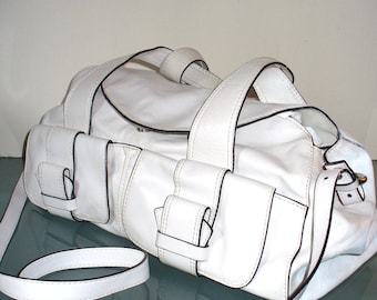 Vintage Francesco Biasia Large Leather Baguette Shoulder Bag