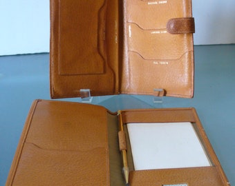 Vintage Schering Pigskin Caramel Travel Wallet