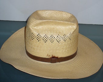 Vintage Pardners Straw Hat Size 7