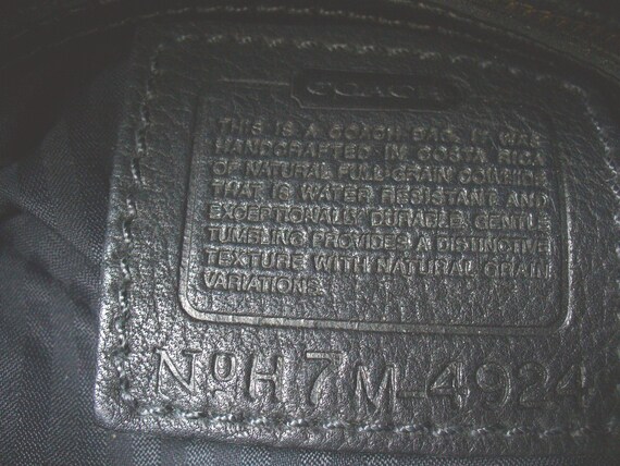 Vintage Coach Navy Blue Pebbled Leather Sonoma Sh… - image 2