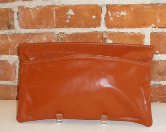 Vintage Tadora Caramel Clutch Bag