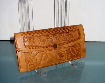 Vintage  Tooled Leather Wallet
