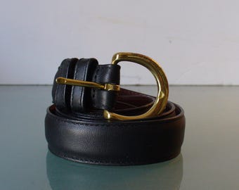 Coach Vintage Black Leather Belt Size L