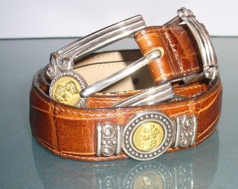 Brighton Museum Collection Alligator Style Belt Size M