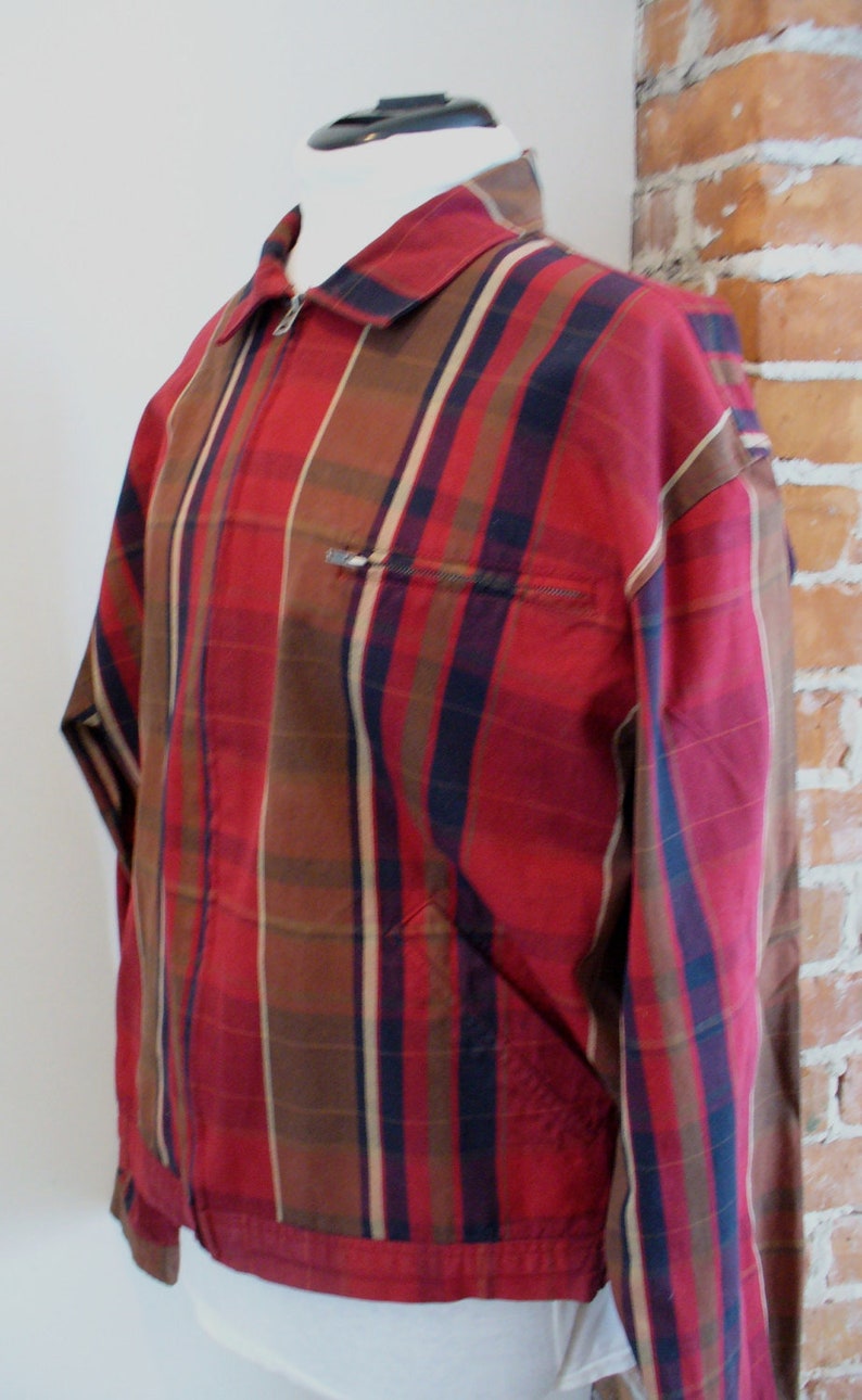 Vintage Ralph Lauren Plaid Summer Jacket Size L Etsy