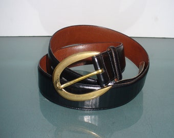 Coach Vintage Black Leather Belt Size L