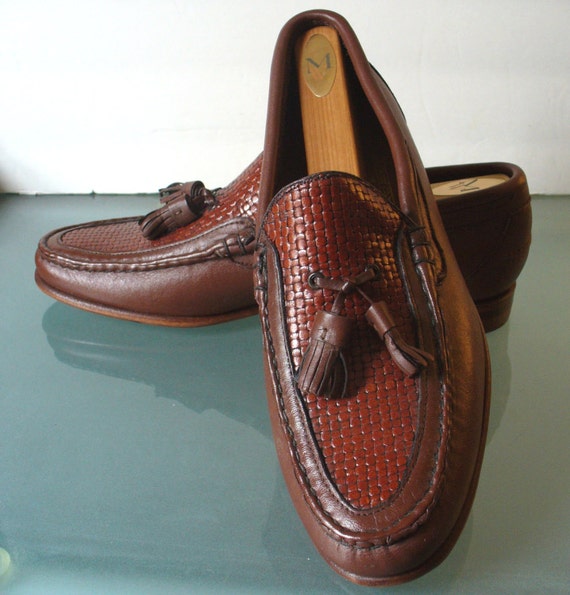 Johnston & Murphy, Vintage Johnston & Murphy Handsewn Tassle Loafer Crown Aristocrat 10M