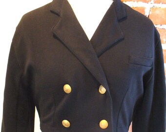 Forenza Cropped Jersey Military Style Jacket Size M