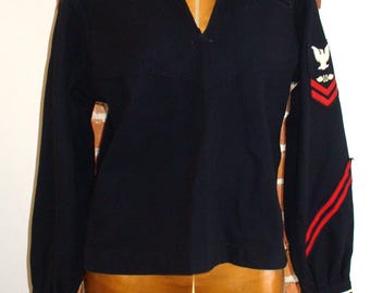 Vintage Navy Sailor Collar Shirt  and Pants Size 38