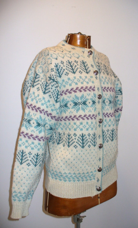 Vintage LL Bean Scandinavian Cardigan Sweater Siz… - image 9