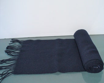 Vintage Lord & Taylor Made in Germany Navy Lambswool Scarf