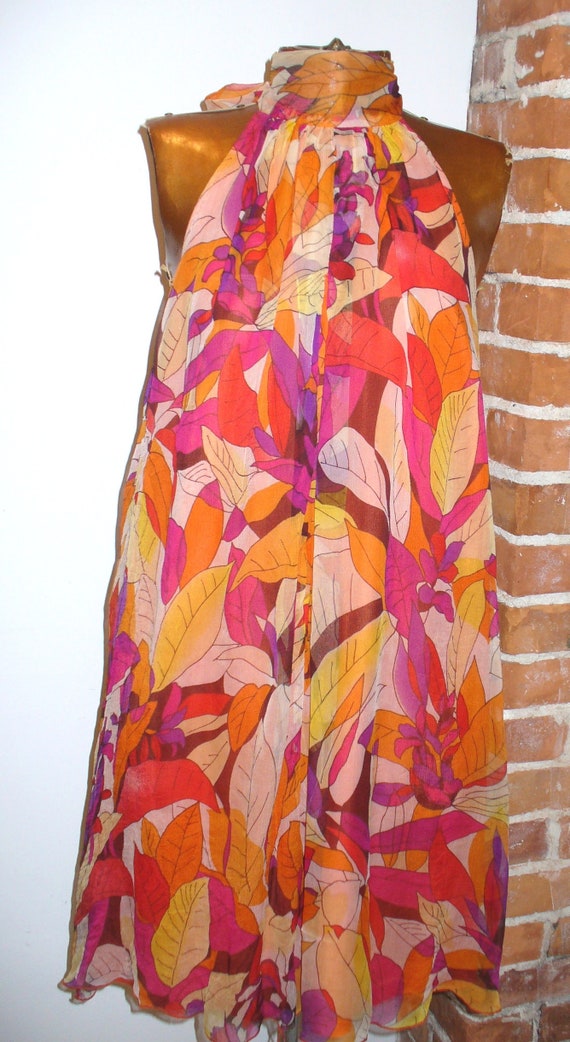 Vintage Serena Kay Made in France Silk Dress Size… - image 8