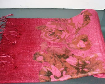 Vintage Pashmina Cashmere & Silk Wrap Scarf