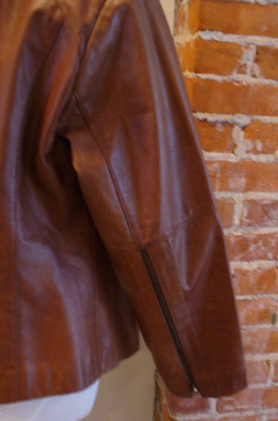 Vintage Leather Moto Jacket - image 4