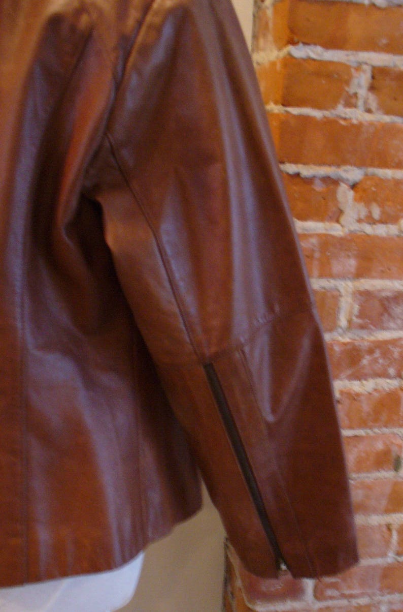 Vintage Leather Moto Jacket image 4