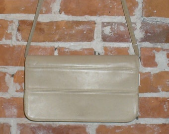 Vintage  Coach Tribeca Bone Leather Shoulder Bag