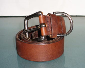 Vintage Heavy Leather Belt Size 34