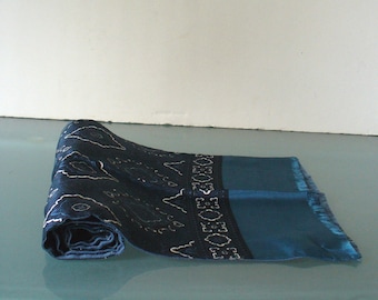 Vintage Belvedere Silk & Wool Made in Austria Double Faced Scarf