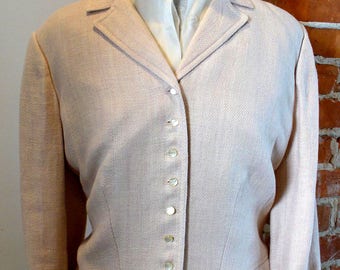 Ralph Lauren Pink Linen Ladies Jacket Size  16W