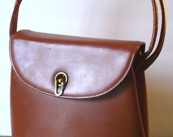 Vintage Caramel Brown Petite Handbag