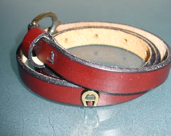 Vintage Etienne Aigner Skinny Leather Belt