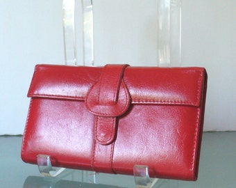 Vintage Red Leather Grooming Case