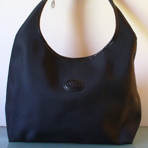 Longchamp Black Hobo Style Bag 