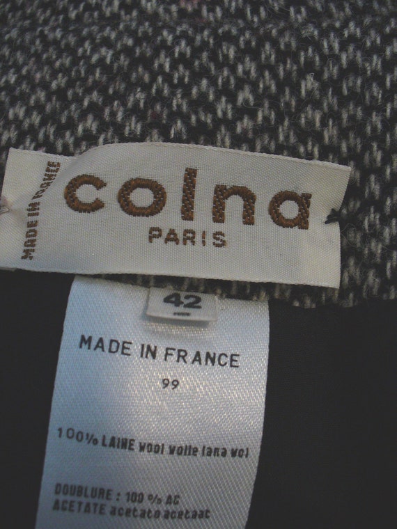 Vintage Colna Paris Tweed Jacket Size 42 - image 2