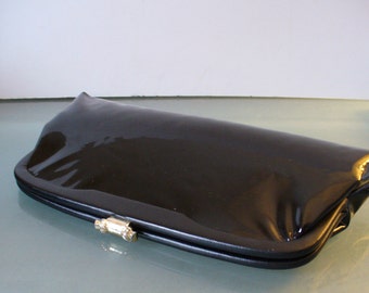 Vintage  Long Patent Leather Clutch Bag by Stylemark