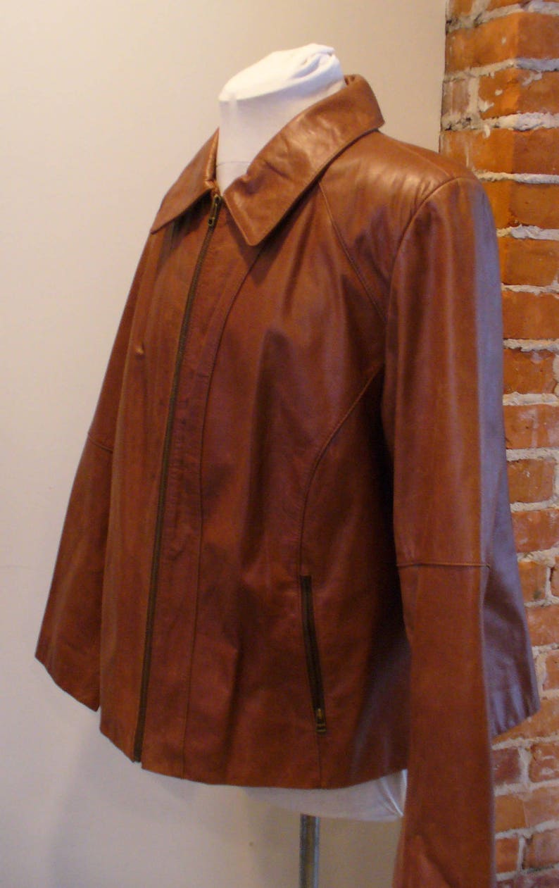Vintage Leather Moto Jacket image 6