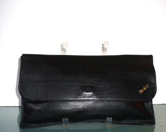 Vintage Boho Tadora of Buffalo X Long Black Clutch Bag