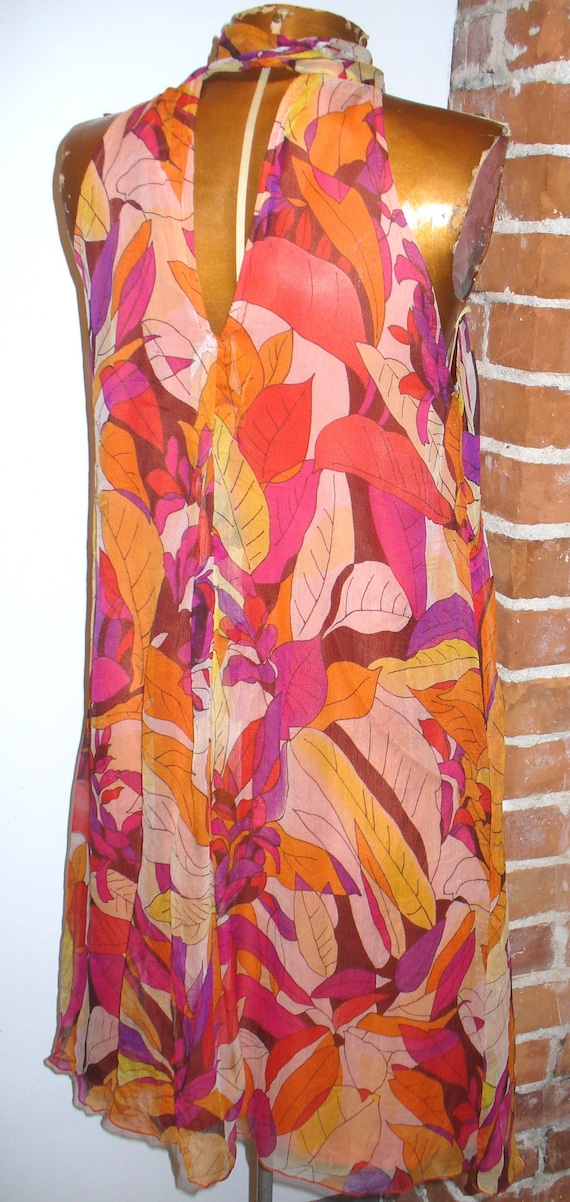 Vintage Serena Kay Made in France Silk Dress Size… - image 5
