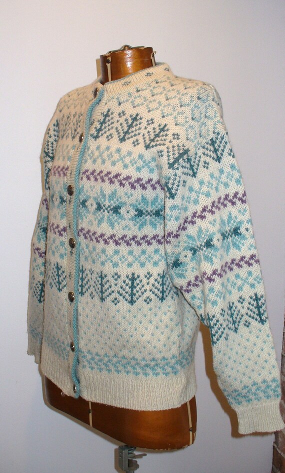 Vintage LL Bean Scandinavian Cardigan Sweater Siz… - image 5