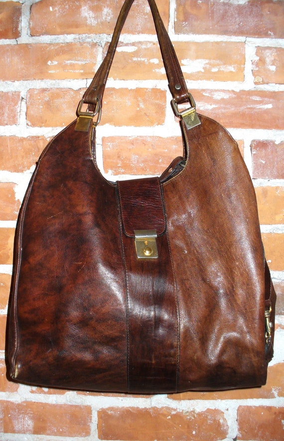 Made in Uruguay Large Brown Hobo Bag