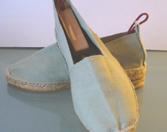 Made in Spain Mint Green Espadrilles Size 7