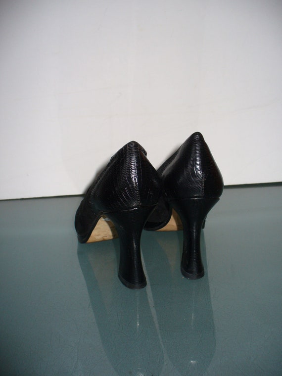 Sesto Meucci Black Captoe Leather Pumps Size 5.5 … - image 6