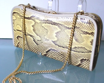 Vintage Susan Gail Snake Skin Purse Made in Spain
