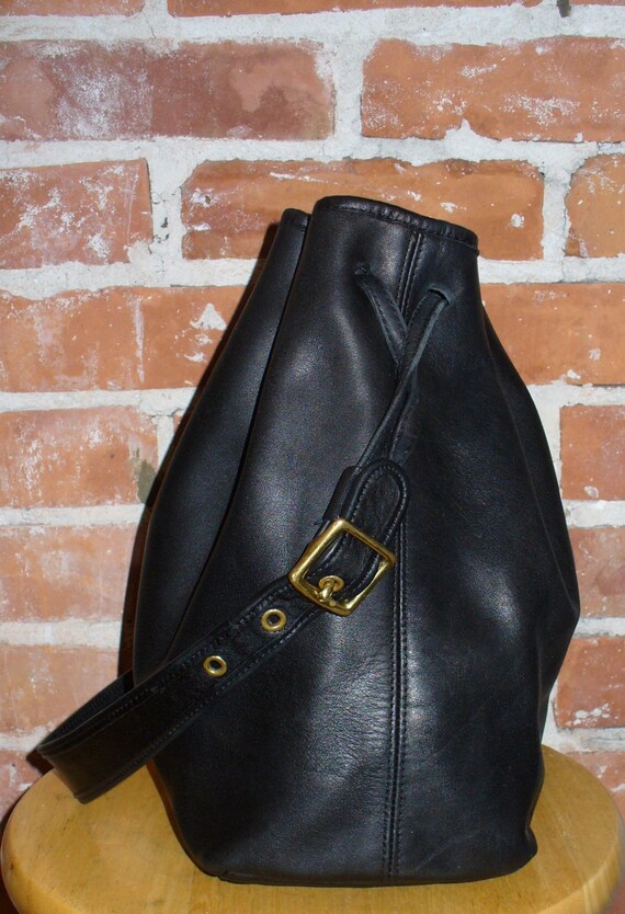 Vintage Coach Legacy Black Drawstring Bucket Purse - Etsy