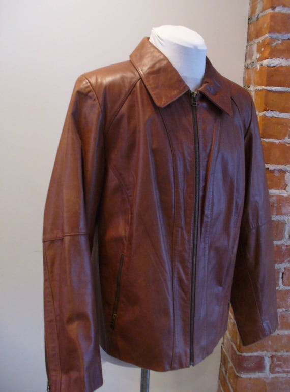 Vintage Leather Moto Jacket - image 1