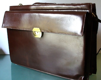 Top Grain Leather Accordian Style Breifcase