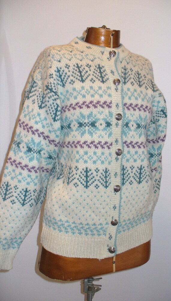 Vintage LL Bean Scandinavian Cardigan Sweater Siz… - image 10