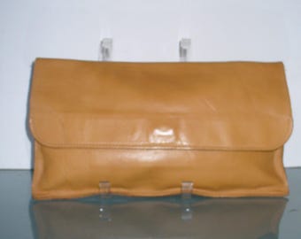 Vintage Boho Tadora of Buffalo X Long Caramel Clutch Bag