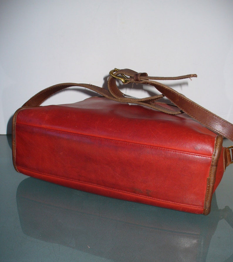 Vintage Coach Red & British Tan Crossbody Shoulder Bag - Etsy