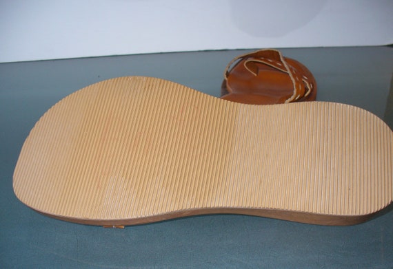 J. Crew Wood And Leather Slide Sandals Size 9 - image 5