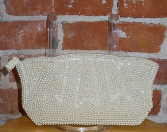 Vintage Pearl Cocktail Clutch Bag