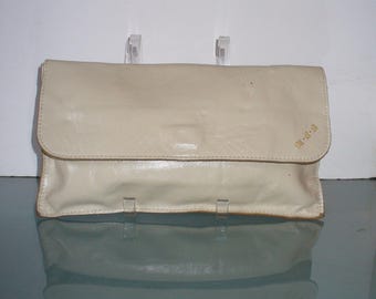 Vintage Boho Tadora of Buffalo X Long Cream Clutch Bag