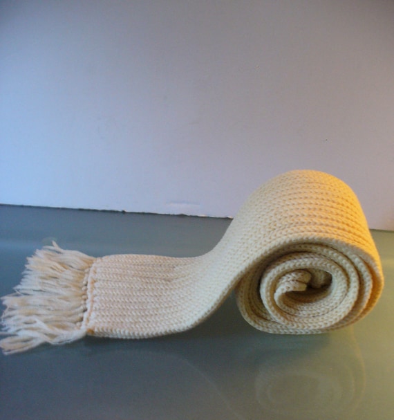 Vintage Pendleton Wool Ribbed Knit Neck Scarf