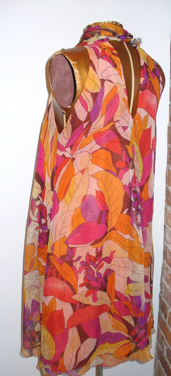 Vintage Serena Kay Made in France Silk Dress Size… - image 4