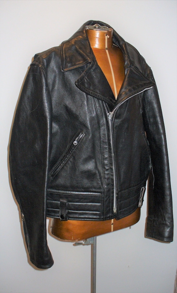 Vintage Schott Perfecto Black Leather Jacket Size